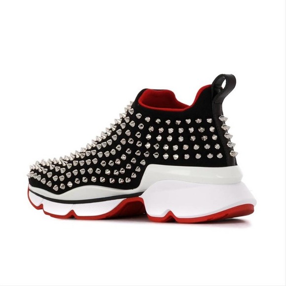 CHRISTIAN LOUBOUTIN Spike Sock Donna studded flat neoprene sneakers - Picture 3 of 4